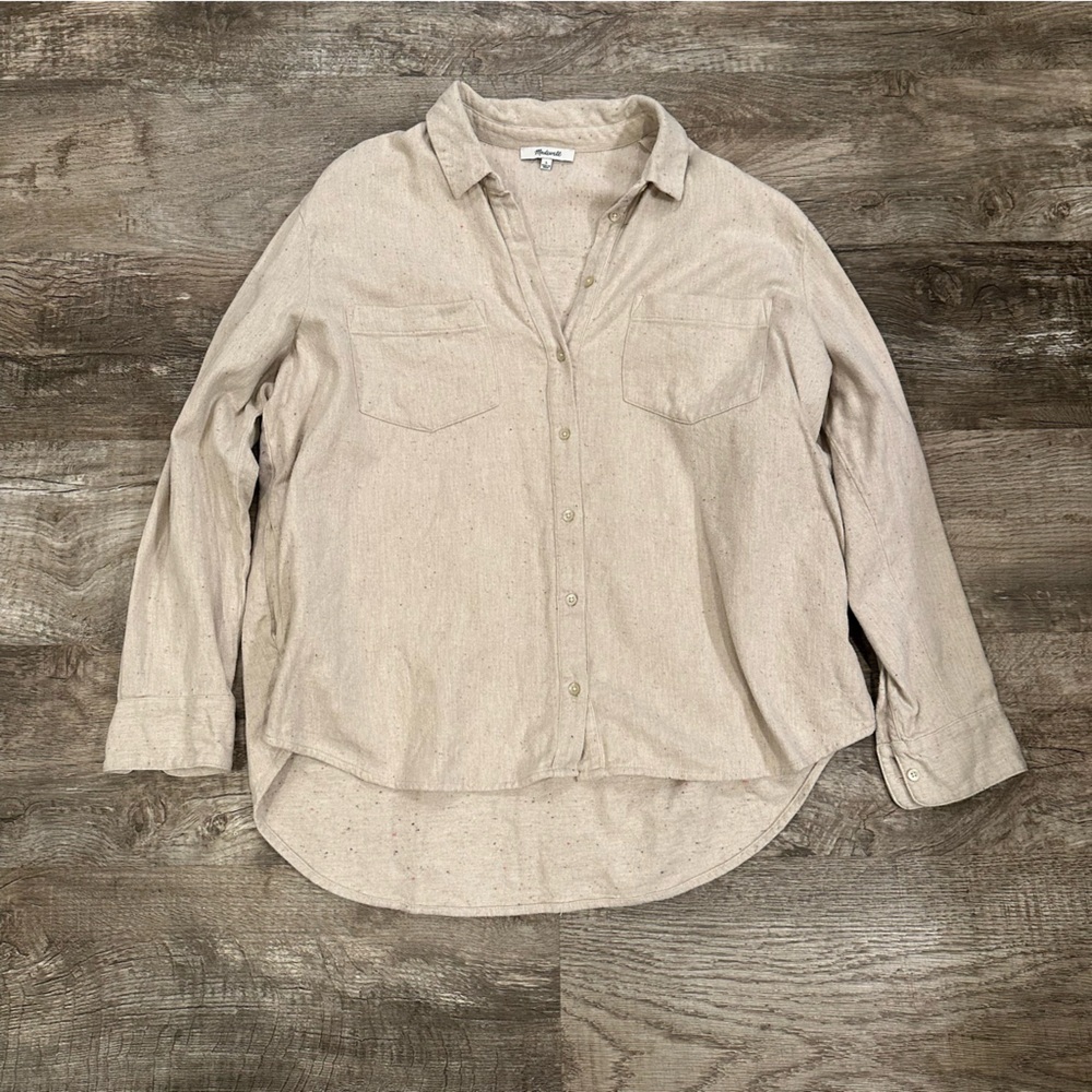 Madewell Women's Large Beige Shacket (C)